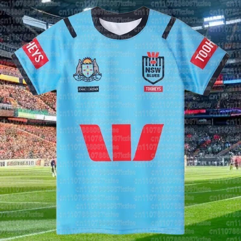 202 Summer NSW Blues Heritage Breathable Training Jersey! Bold Blue × White Stripes× ‘Pride of
