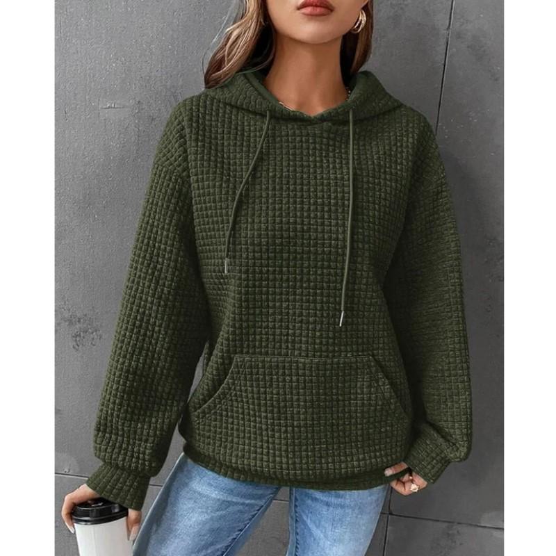 Women's Hoodie Loose Pullover Hooded Long Sleeved Hoodie Kangaroo Pocket Hoodie