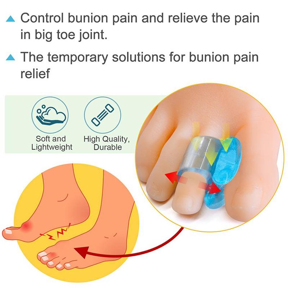 6 Paar Zehentrenner für überlappende Zehen Gel-Hammerzehenstrecker und Ballenzeh-Entlastungspads Silikon-Großzehenspreizer zur Hallux-Valgus-Korrektur
