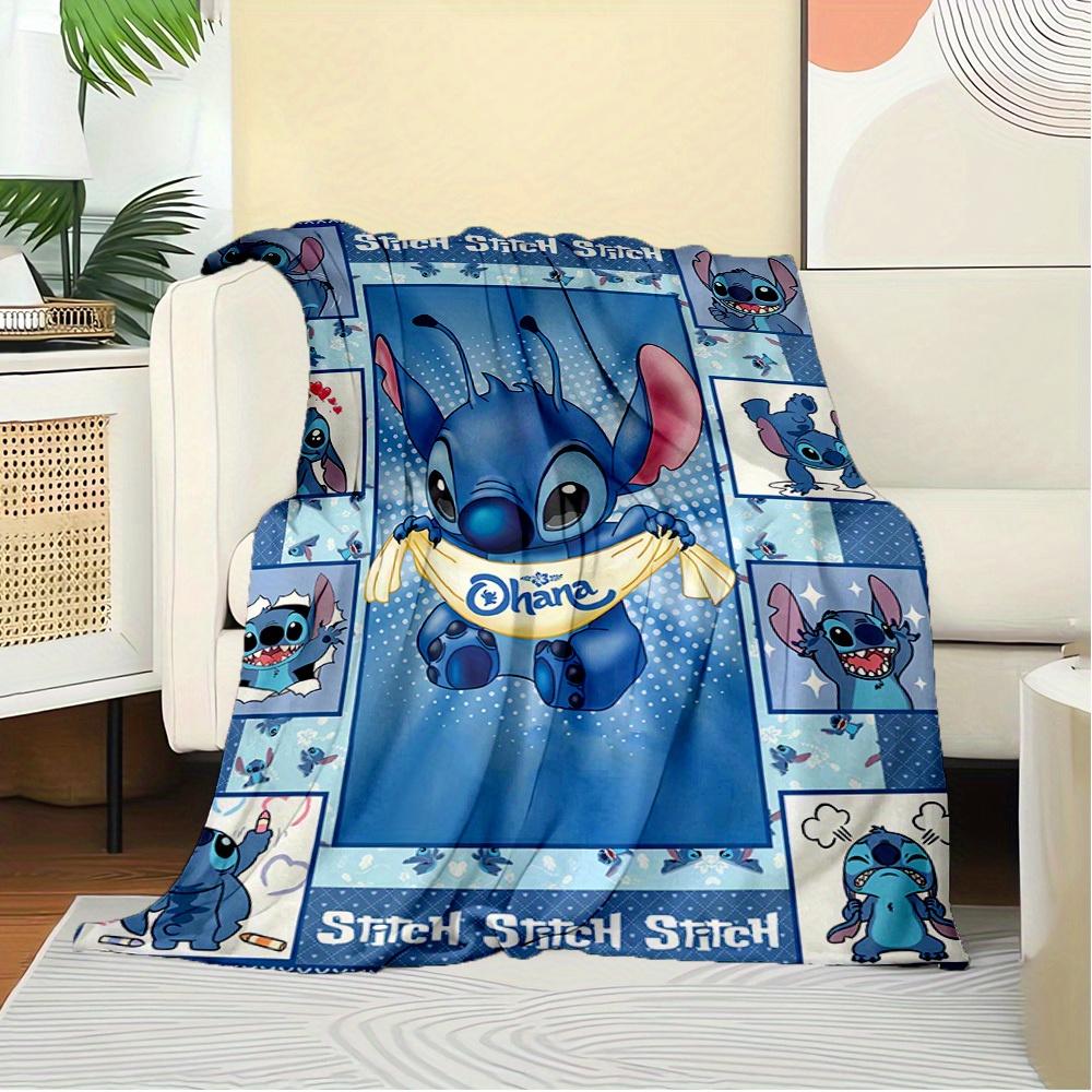 1pc Velvet Stitch Ohana Blanket - Cute Cartoon Bedding Throw