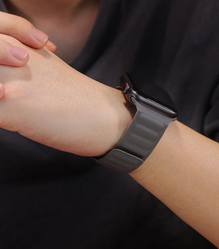 Watch Leather Link Band Magnetic Strap For Iwatch Series 6 5 4 3 2 42/44Mm