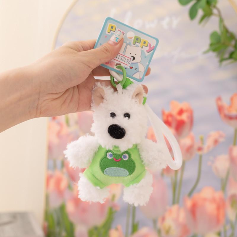 West Clothed Wear Highland White Terrier Dog Plush Toy Stuffed Animal Keychain