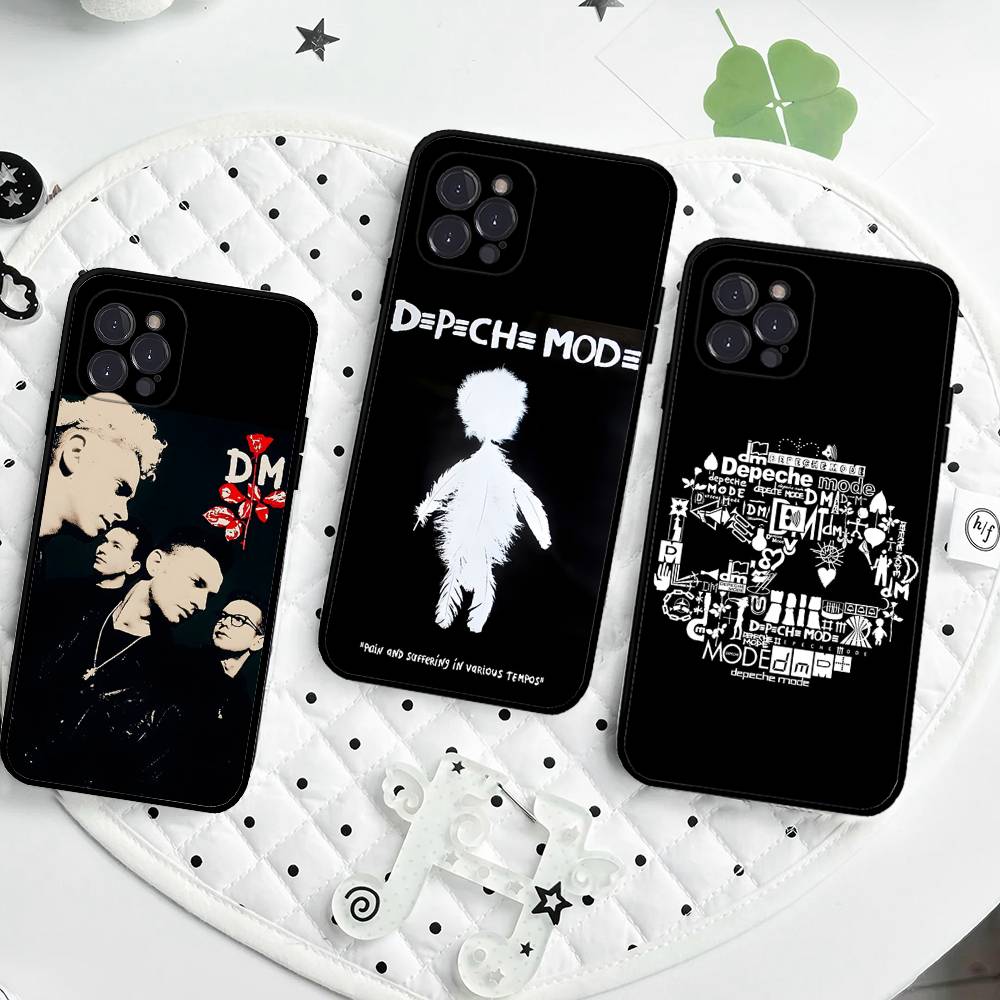 D-Depeche Mode Rock-ES Band For Iphone 17 16 15 11 13 14 Pro Max Plus 12 Mini Black Shell Cover Phone Case