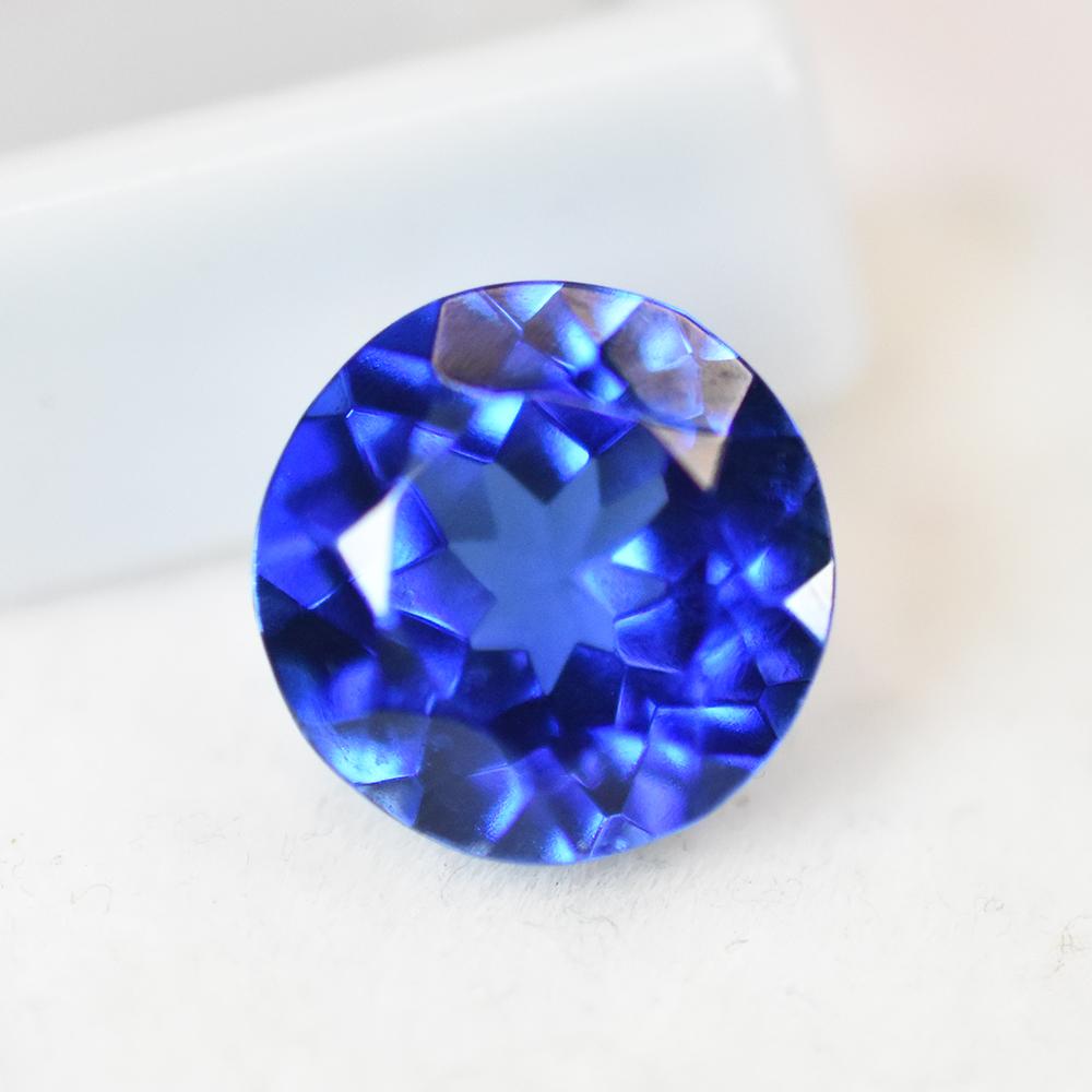 Natural Blue Tanzanite Loose Gemstone 7.65 ct Round Shape for Her/Him for Jewelry Making and Crafts