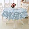 Round Table Cloth Environmental Protection Plush Plastic Tablecloth PVC Tablecloth Waterproof, Oil Proof and Washable