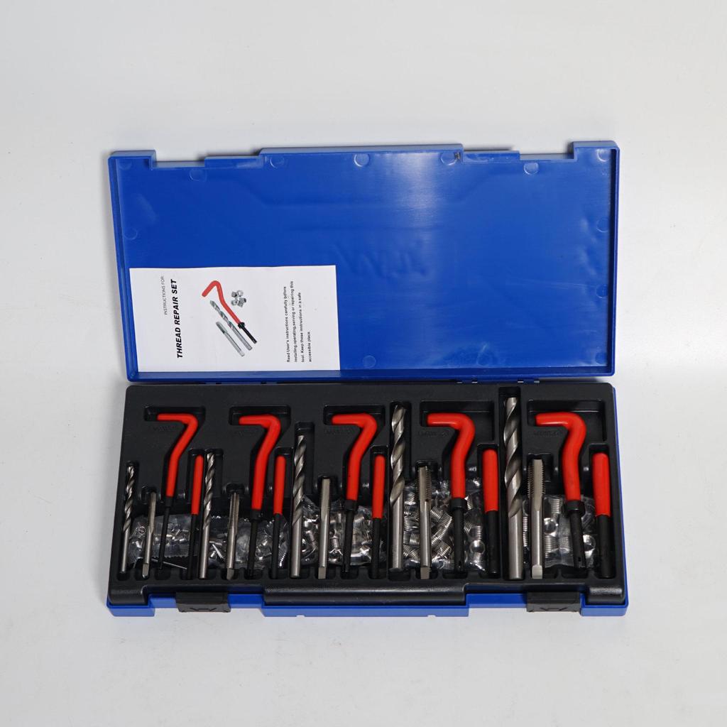 131-Piece Thread Repair Kit for Cars - Tap & Fix Tools