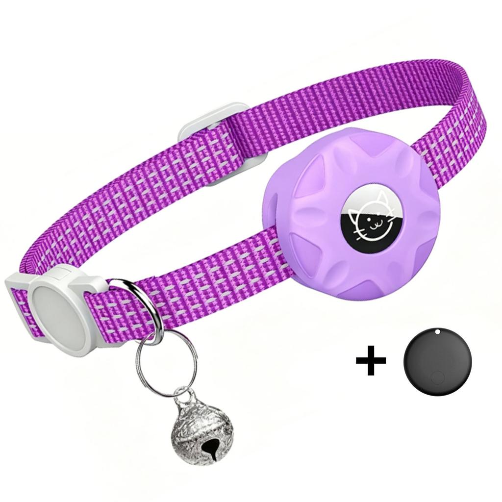 GPS Tracker for Cats Waterproof Pet Tracking Collar Anti-Lost Smart Locator with Safety Elastic Buckle Supports Android and iOS