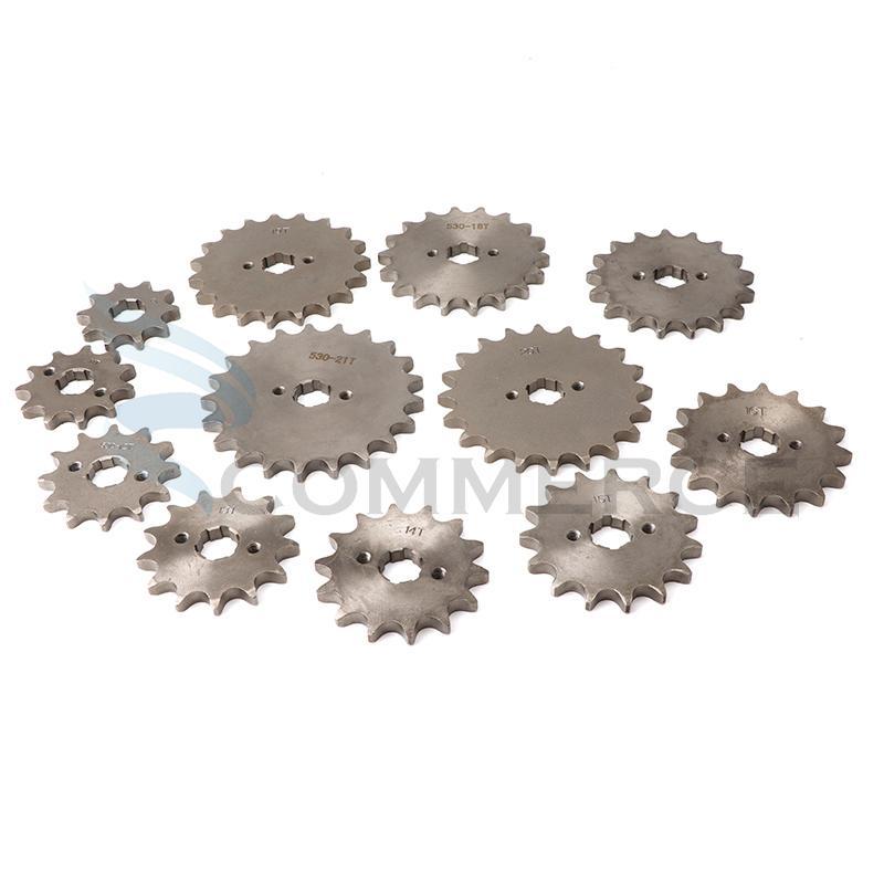 530# 20mm Front Engine Sprocket for Dirt Bike Sprocket 10 11 12 13 14 15 16 17 18 19 20 21 Teeth ATV Quad Buggy Motorcycle