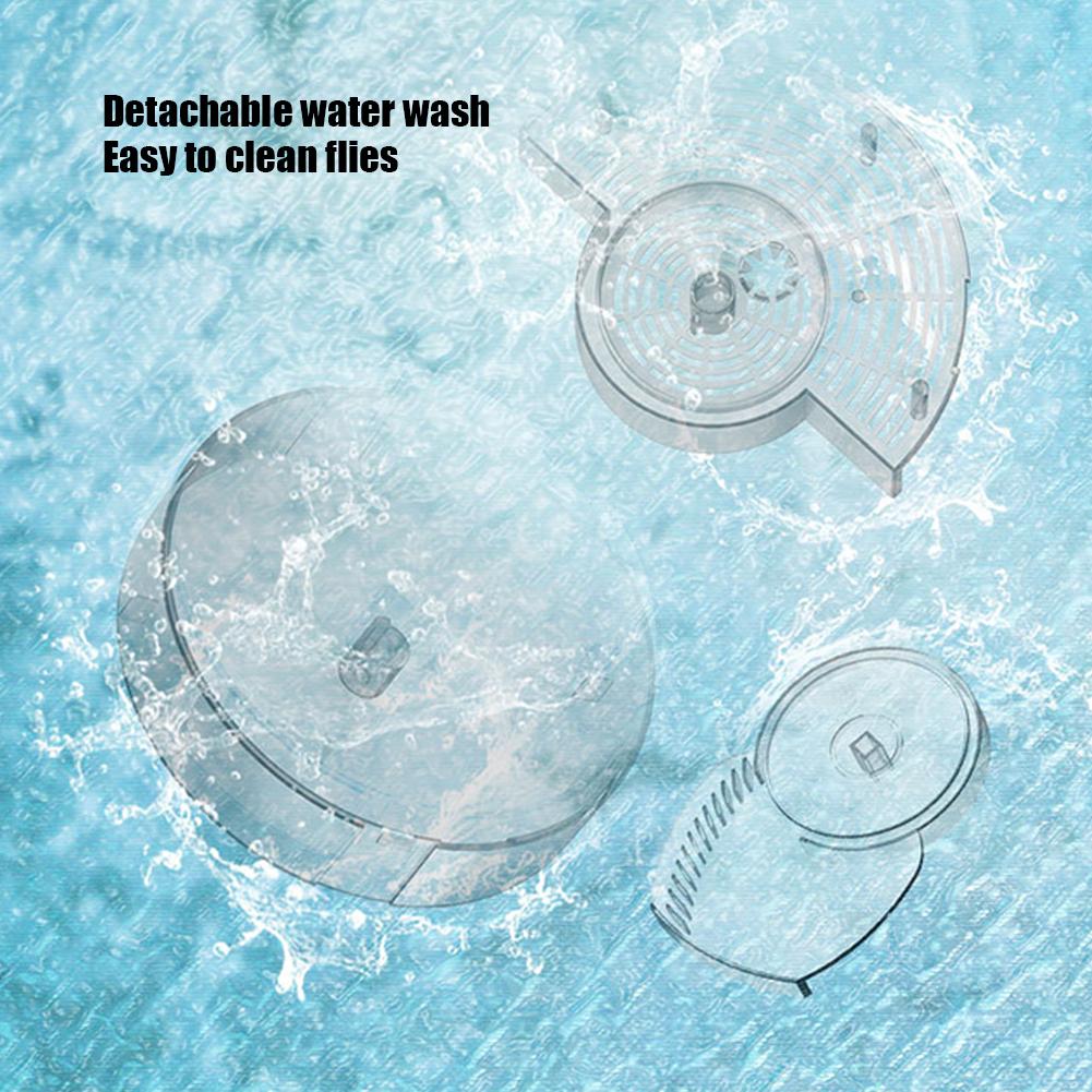 Usb Rechargeable Automatic Flycatcher Quiet Household Insect Pest Catcher Removable Flytrap For Home Kitchen Indoor Pest Control