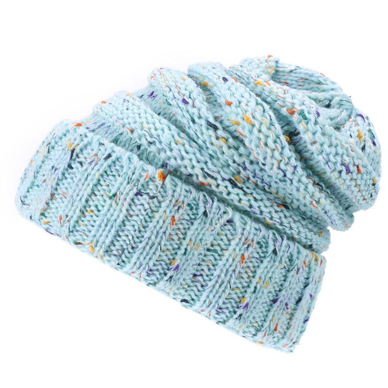 Damen Strickmütze aus Wolle für den Winter, Slouch-Beanie, Mütze, Skateboard