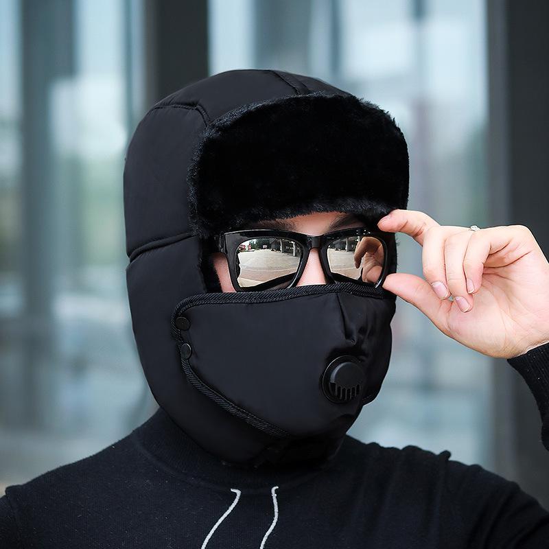 Unisex Winter Lei Feng Windproof Ear Protection Hat for Outdoor Cycling