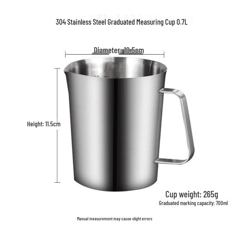 304 Stainless Steel Measuring and Milk Frothing Pitcher