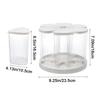 6 Pieces Food-Grade 6 Grids Grain Storage Box Airtight Rotating Rice Container  Home Use