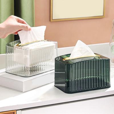 Built-in Spring Tissue Dispenser Practical Sturdy Bedroom Desk Napkin Organizer Holder Living Room Supply Storage