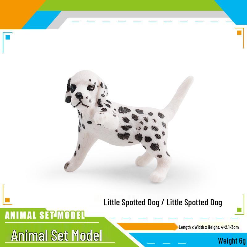 Cross-Border Dog Model Toys: Dalmatian, Sheepdog, American Bully, Great Dane, Saint Bernard, Puppy, Mixed Breed
