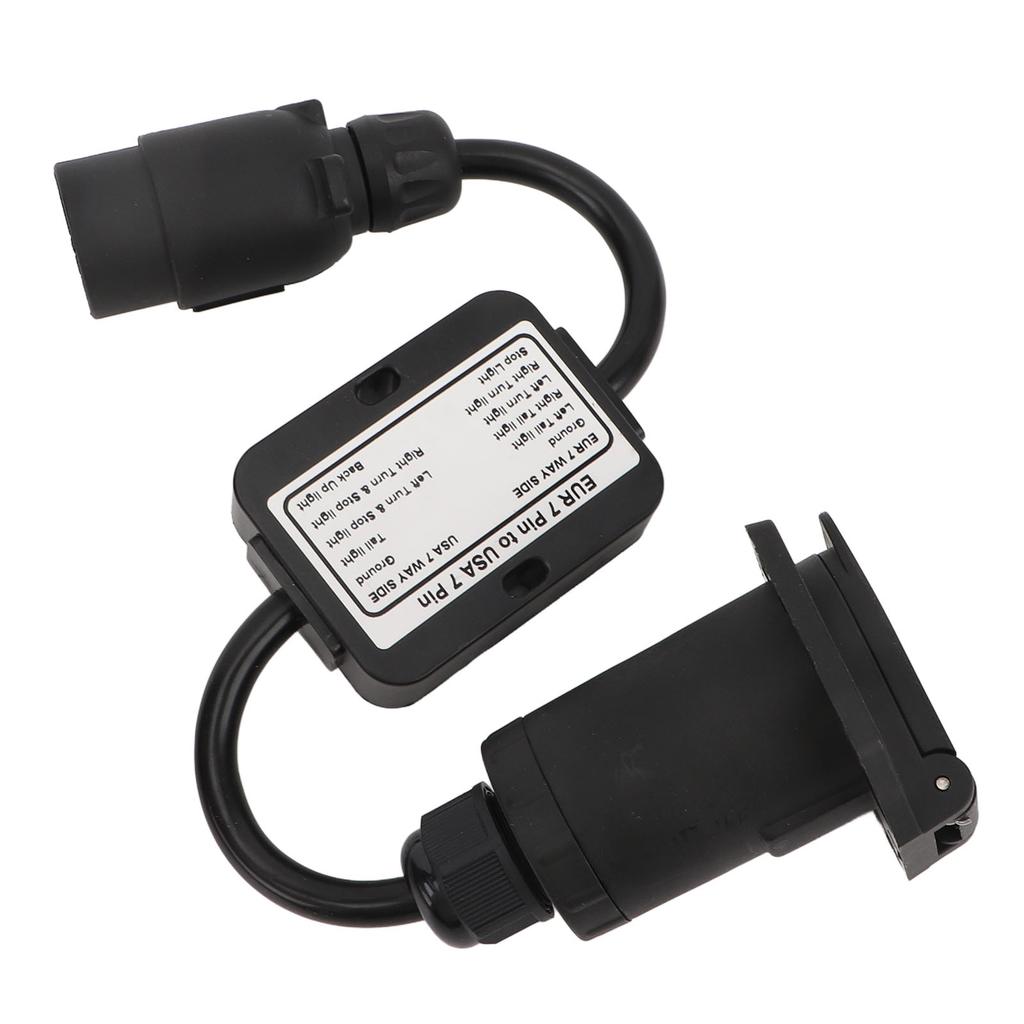 Trailer Adapter Plug 7 Pin To 7 Pin Socket Connector Adapter with 3 To 2 System Converter for Caravan Boat RV