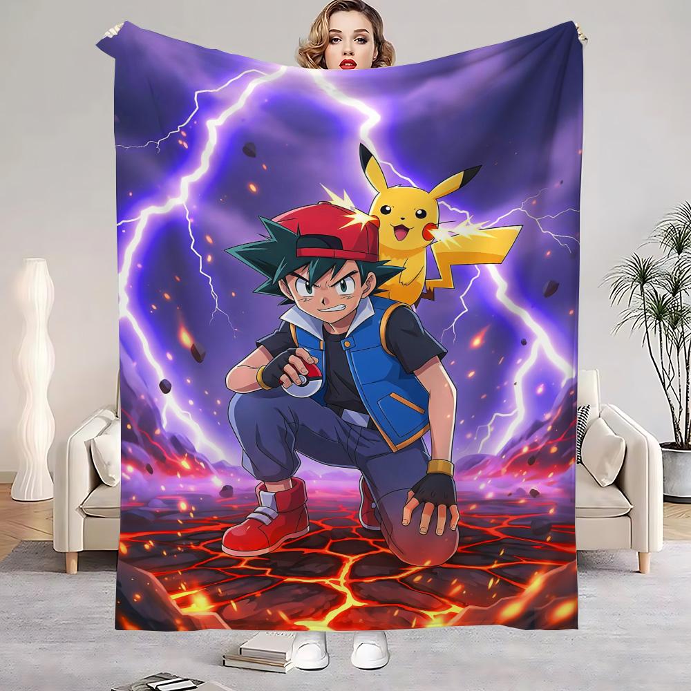 Schlafzimmer Dekoration Kawaii Pokepokes Anime Decke Schule Zuhause Dekorative Bettdecken Tagesdecke Die Sofa Überwurf Warm Winter Knie