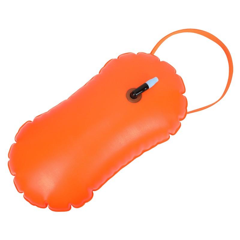 Inflatable Floating Buoy Bag Swimming Safety Adult Water Sports Floatation Aid Orange Green