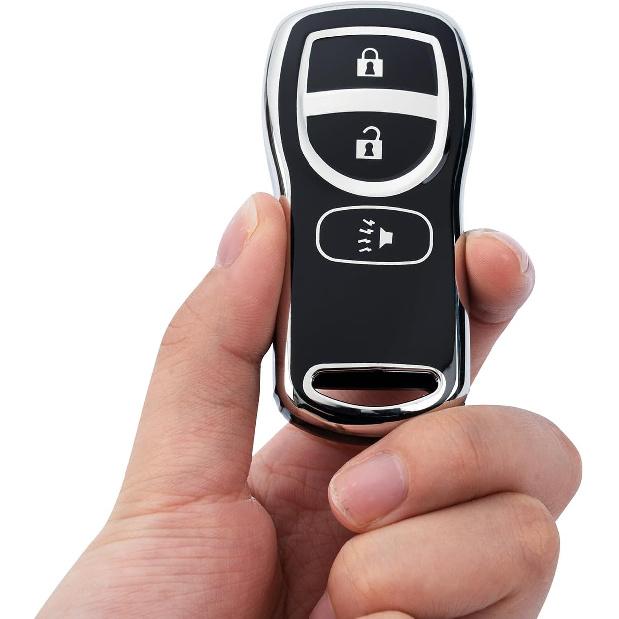 Key Fob Cover for Nissan,Soft TPU Car Key Cover Compatible with Nissan Altima Armada Quest Frontier Titan Versa Xterra Pathfinder Maxima Murano NV200