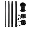 Stainless Steel Flag Pole Kit Swivel Ring Portable Outdoor Flag Pole Adjustable Height Flagpole for House Yard Porch Camping