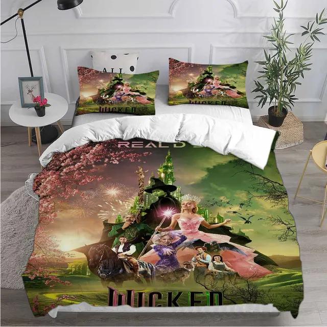 Movie W-Wicked Witch Bedding Sets Duvet Cover Set King Queen Twin Double Comforter Cover Set For Home Decor With Pillowcase