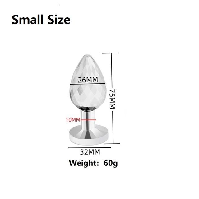 Facettenreiches Analkugeln-Buttplug-Set aus Metall, funkelnd, klein, groß, Analplug, Schmuck, Dildo, funkelnd, Ass Plug, Sexspielzeug, Mann, Frau