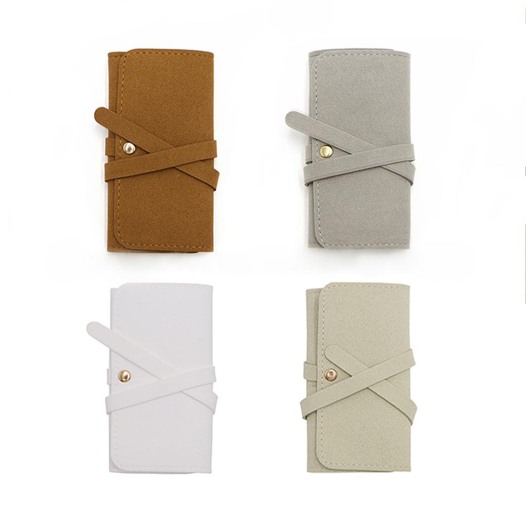 Thickened Microfiber Jewelry Bag Multifunctional Earring Ring Storage Roll Bag Portable Jewelry Bag