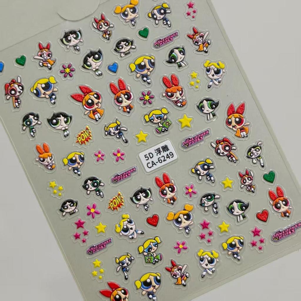 5D Embossed Cute Buzz Lightyear Cartoon Nail Art Stickers