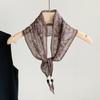 Hong Kong style retro versatile silk scarf fashion triangle scarf high sense elegant temperament accessories thin neck headscarf multi-purpose