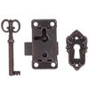 Antique Iron Door Lock Drawer Jewelry Wood Box Cabinet Wardrobe Cupboard Door Lock + Key Furniture Hardware for Home