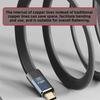 NFHK Cable Male To Male 10Gbps Flat Slim FPC Data Power Cable 5V3A for and Disks USB3.1 Type-A Type-C USB-C Laptops, Phones, (100cm)