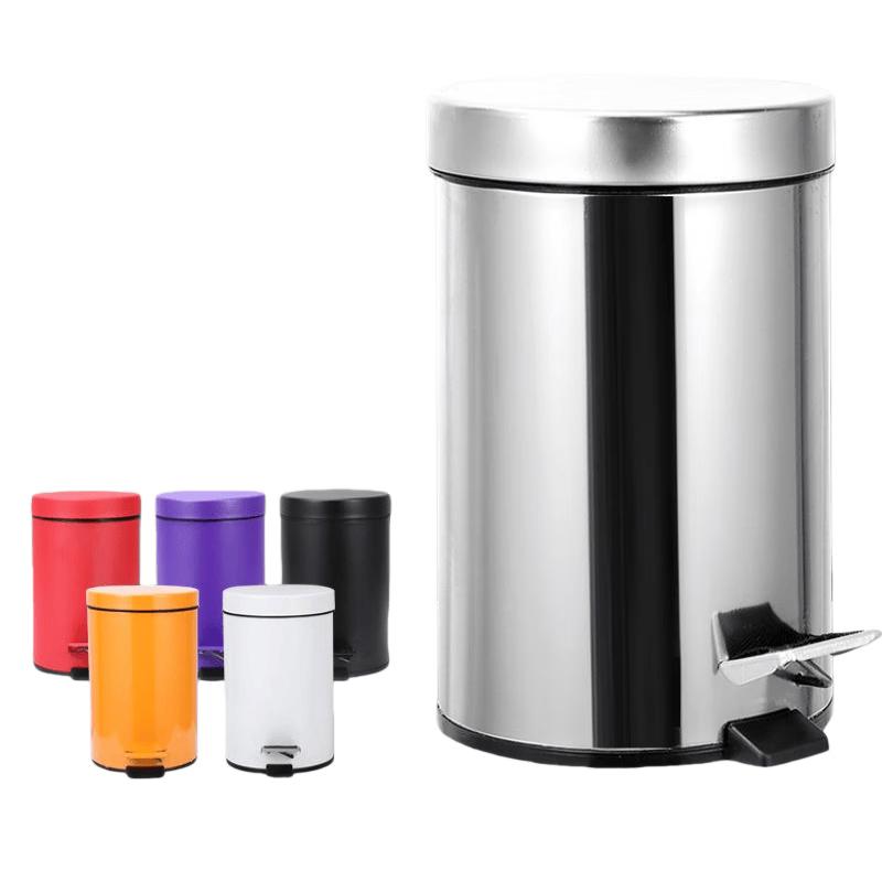 Jingmian 12L Stainless Steel Foot Pedal Trash Can