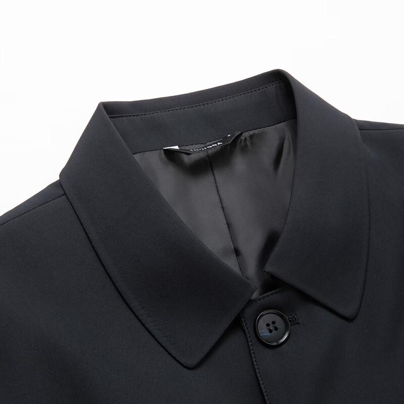 Men's Plus Size Mid-Length Lapel Windbreaker