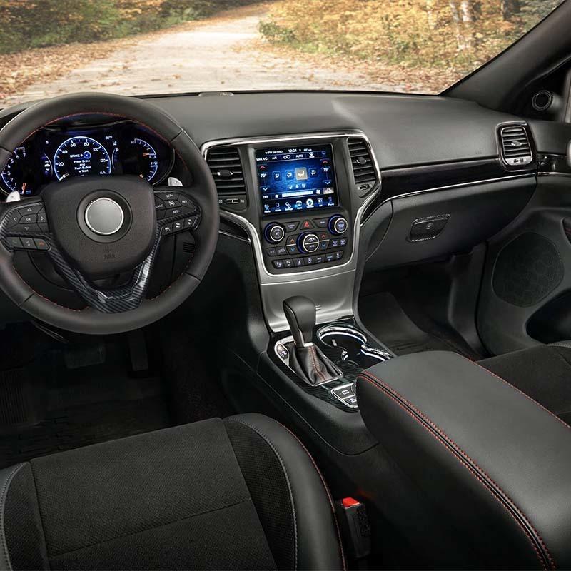  ABS Dekorativní panel na volantu Dekorace Kryt Nálepka Vhodné pro Jeep Grand Cherokee 2016-2021 Doplňky interiéru