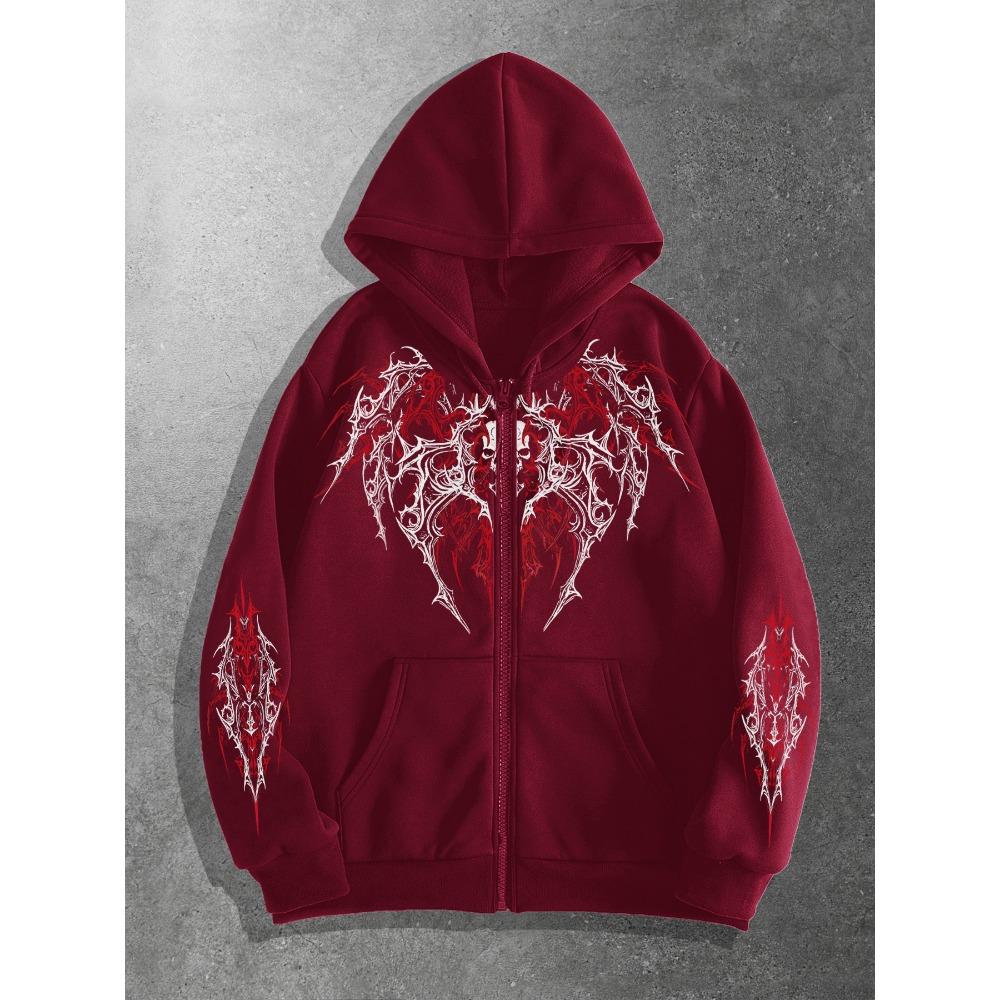 Felpa con cappuccio e zip College Special Brother Design Oscuro Stampa Originale, una Felpa con cappuccio e zip alla Moda Street Style Adatta per Occasioni Casual