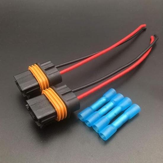 2PCS Fan Cooling Connector Pigtail Wiring Harness Compatible with Corvette Camar