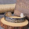 VASSAGO Vintage Viking Celtic Amulet Bracelet Stainless Steel The Nordic Odin Crow Cuff Bracelet for Men Raven Totem Nordic Gift