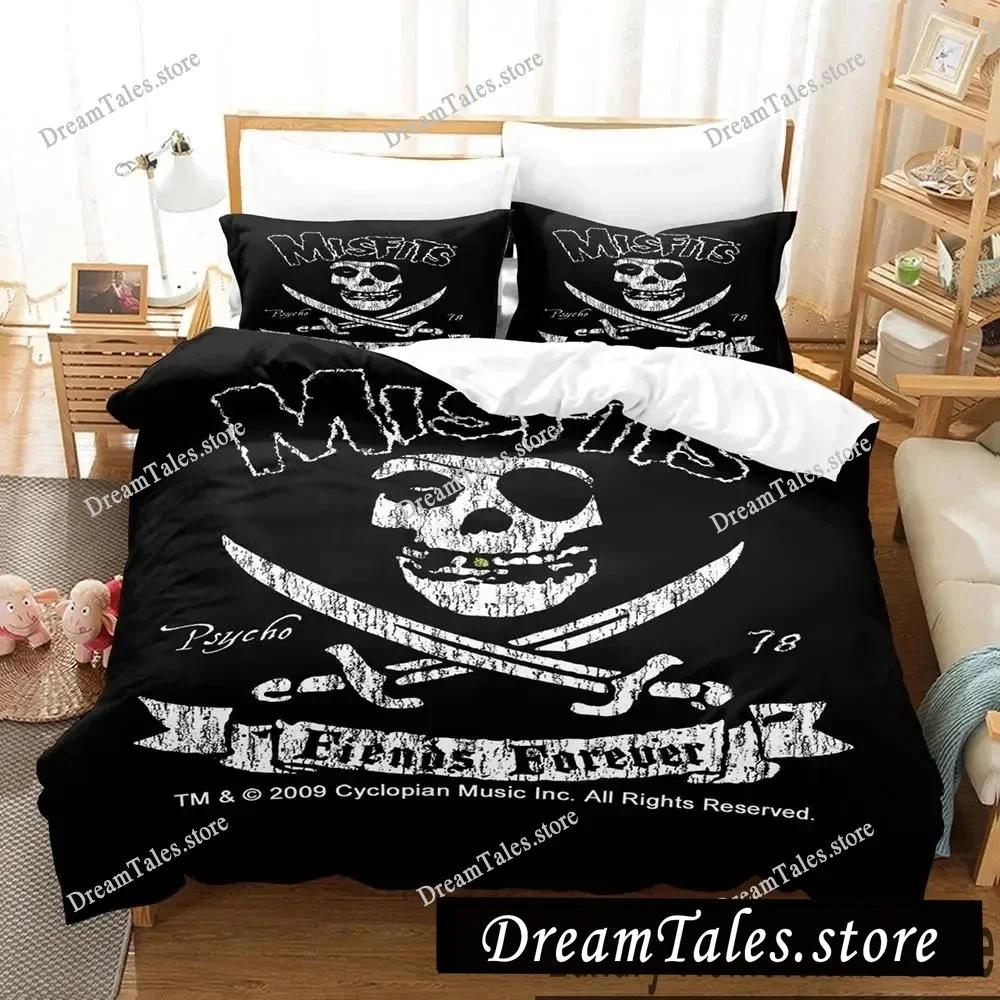 3D Print The Misfits Glenn Danzig Bedding Set Boys Girls Twin Queen King Size Duvet Cover Pillowcase Bed boys Adult