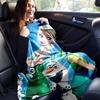 1pc. Elsa & Anna Frozen Fever Snowflakes Blanket, Home Office Outdoor Gift for Kids and Adults