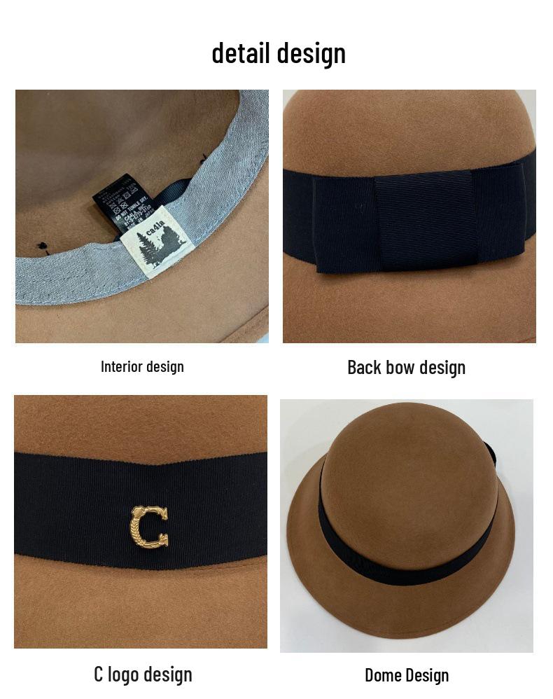 Pălărie Fedora Elegantă Retro Franceză din Lână pentru Femei - Stil Toamnă/Iarnă