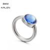 Korean Titanium Steel Crystal Multi-Color Cat's Eye Stone Ring