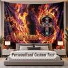 Custom Name Text Tapestry Guns N’ Roses Personalized Polyester Wall Tapestry For Bedroom And Room