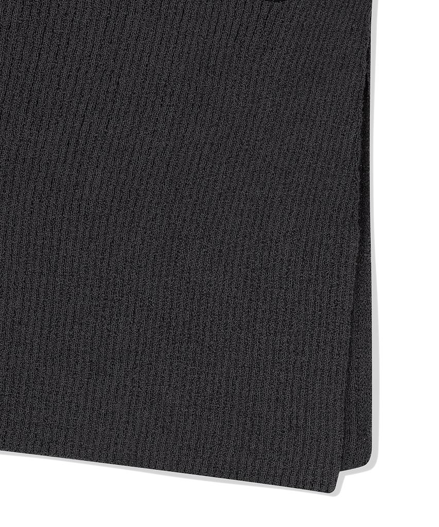 MAHAGRID Cut Off Ls Knit Charcoal(Mg2Fmfk614A)