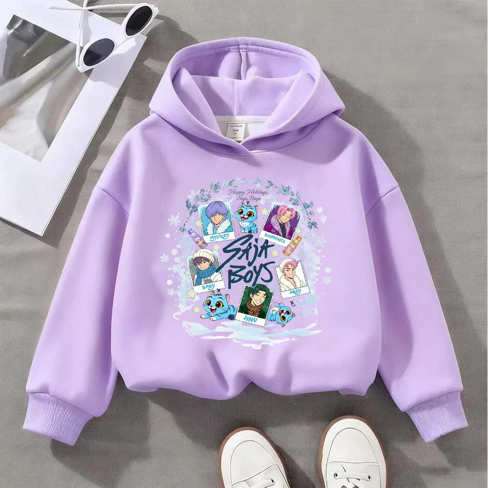 Comfortable Huntmas Children's Hoodie with Cute Christmas Characters and a "Huntmas Wishes" Designed Girls' Sweatshirt