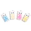 Kawaii 3D Flocking Cat Charm Cute Cartoon Cat Ornament Earring Keychain Pendant Accessories Diy Crafts Jewelry Make