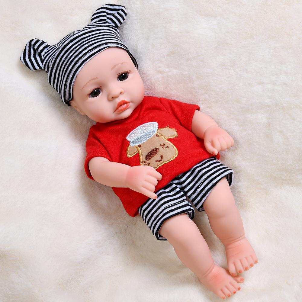 30cm Silicone Reborn Baby Doll - Soft Sleep Companion & Child Role-Playing Toy