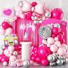 Barbie Color Balloon Arch Vintage Disco Theme Party Girl Birthday Party Bow Princess Decoration