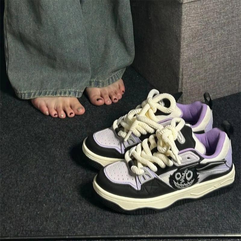 

Fashion Autumn New Fashion Women Sneakers Cute Rabbit Patchwork Breathable Platform Shoes Designer Black Purple Ladies Footwear 35 фиолетовый
