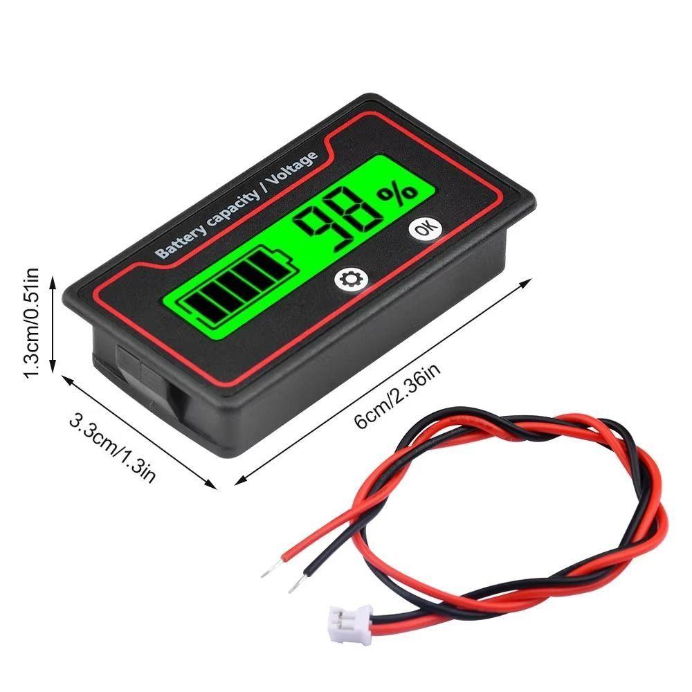 9-120V Battery Capacity Indicator LED Digital Battery Power Gauge  Lithium Battery