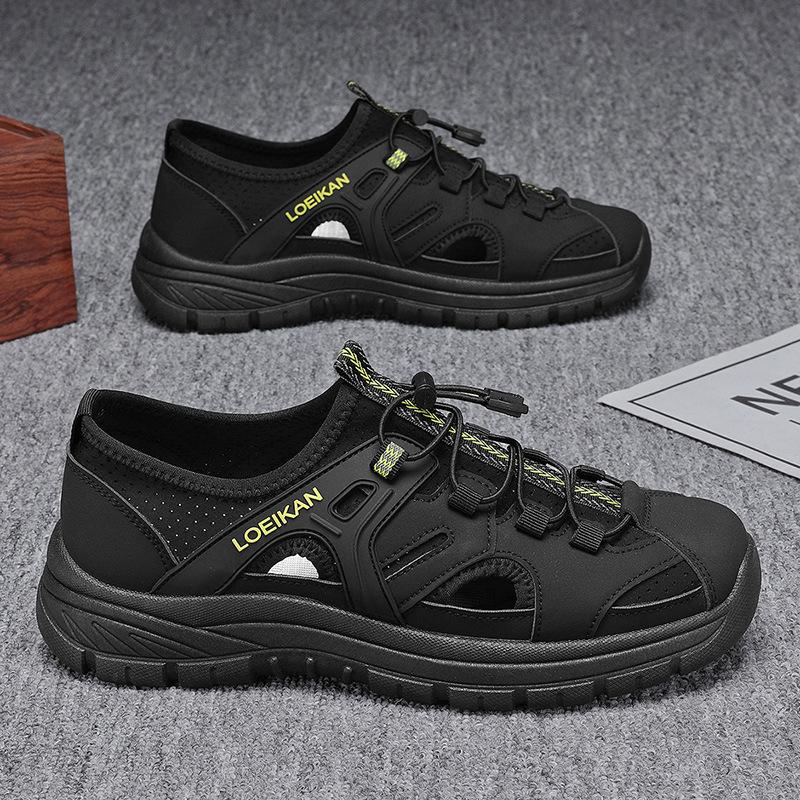 Large size men's shoes summer new breathable non-slip deodorant mesh men's shoes 48 bag head sandals wear casual 47 trendy shoes